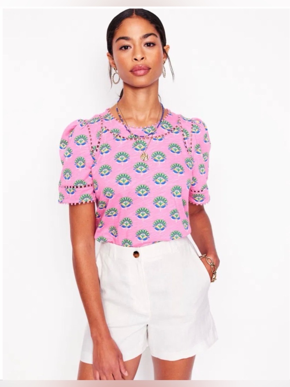 Boden Mila Trim Detail Top